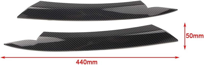 DEMULAX Carbon Fiber Headlight Eyebrow Trim for VW Passat B7 - Image 2