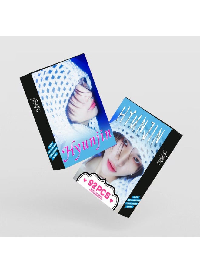 92 قطعة مجموعة بطاقات صور هيوجين هوانغ (هيون-jin) بطاقات لومو مزدوجة الجوانب مجموعة بطاقات صغيرة ستراي كيدز - Image 3