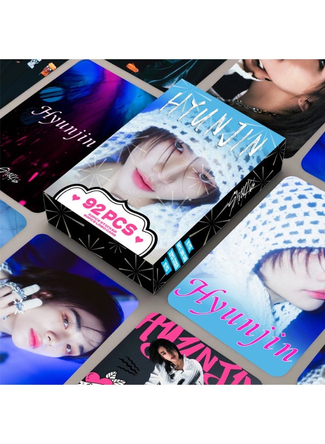 92 قطعة مجموعة بطاقات صور هيوجين هوانغ (هيون-jin) بطاقات لومو مزدوجة الجوانب مجموعة بطاقات صغيرة ستراي كيدز - Image 2