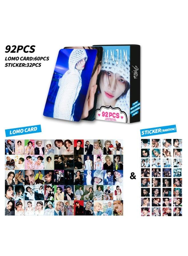 92 قطعة مجموعة بطاقات صور هيوجين هوانغ (هيون-jin) بطاقات لومو مزدوجة الجوانب مجموعة بطاقات صغيرة ستراي كيدز - Image 4