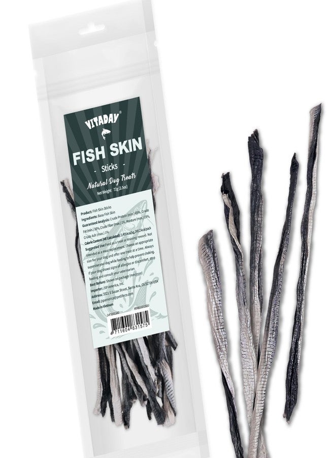 VITADAY 100% Fish Skin Dog Jerky Treats, Stick, 2.5 oz, 1-Pack - Image 1