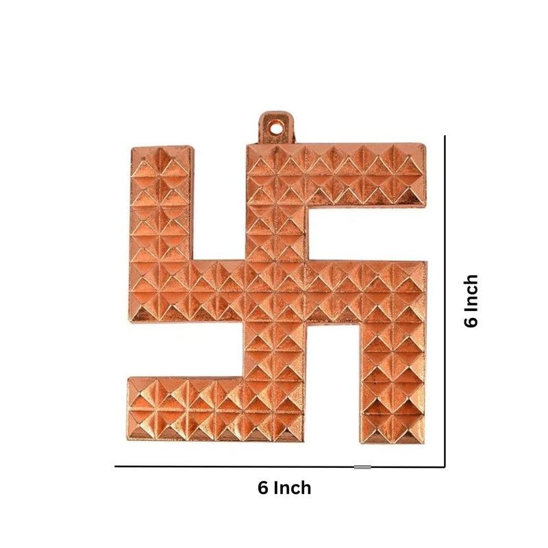 TREE MAISON CORONATING HOMES TREEMAISON CORONATING HOMES Vastu Copper Swastik 6 Inch Satiya Pyramid Door Sign Vastu Dosh Nazar Dosh Remedy Prosperity Success Pack of 1 - Image 2