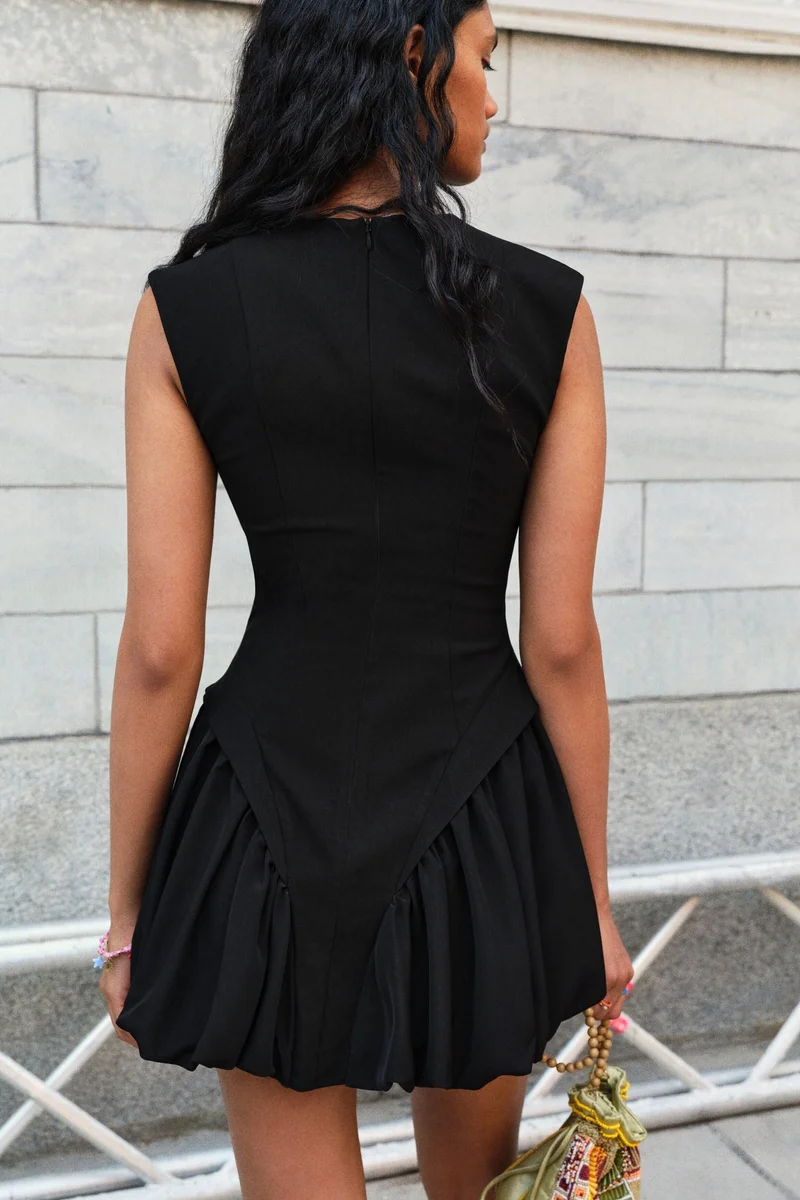 H&M  Bubble-hem twill dress for Women | Best Price UAE