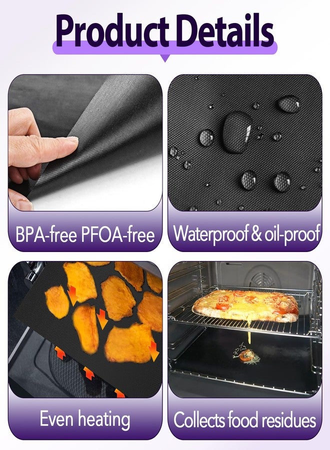 chaseroad 8 PCS Toaster Oven Liner for Nuwave Bravo Air Fryer Toaster Smart Oven, Reusable Teflon Liner, Air Fryer Accessories for Nuwave 12-in-1 30-QT XL Capacity Countertop Convection Oven - Image 3