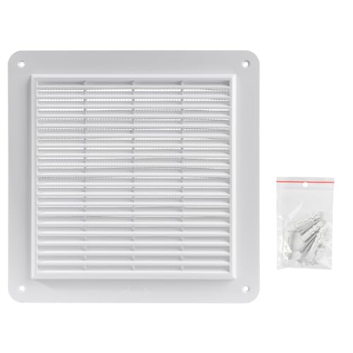 Vent Systems غطاء فتحة تهوية معدني أبيض 10" × 10" (بشكل عام) بوصة - شبكات جدران وسقوف متينة مع شبكة وفتحات مدمجة - تركيب سهل لنظام عودة الهواء وعادم HVAC - Image 1