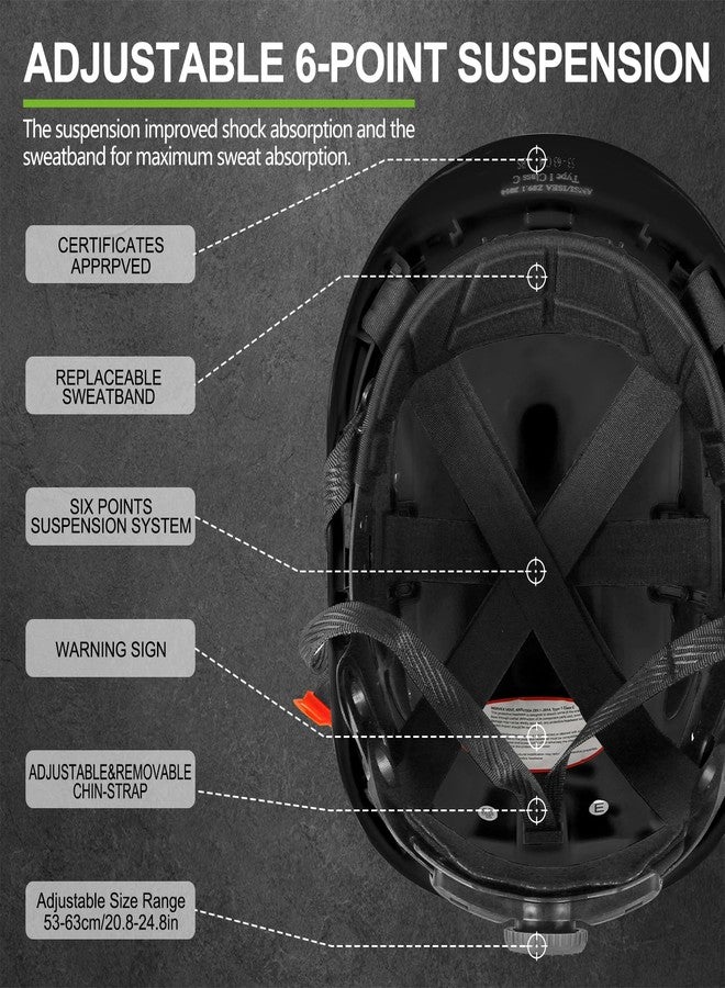 GREEN DEVIL Safety Helmet Construction Hard Hat ANSI Z89.1 Cascos De Construccion Vented ABS Work Hardhat for Men Women - Image 3