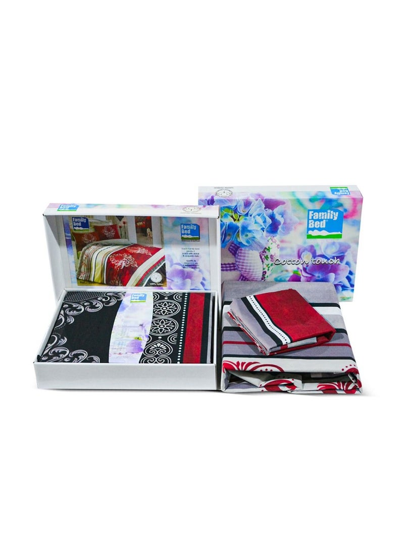 Family Bed - Flat Bed sheet Set 100% Cotton 3 pieces size 180 x 250 cm Model 1008 from Family Bed - Image 1
