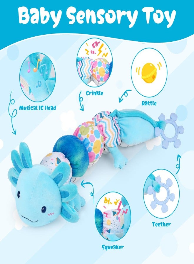 FVNPIHAM Baby Toys 6-12 Months, Musical Caterpillar Tummy Time Toys with Crinkle, Rattle, Squeaker & Teether, Kawaii Sensory Toys for Babies 0 1 2 3 4 5 6+ Months, Crinkle Toys Newborn Baby Gift - Image 2