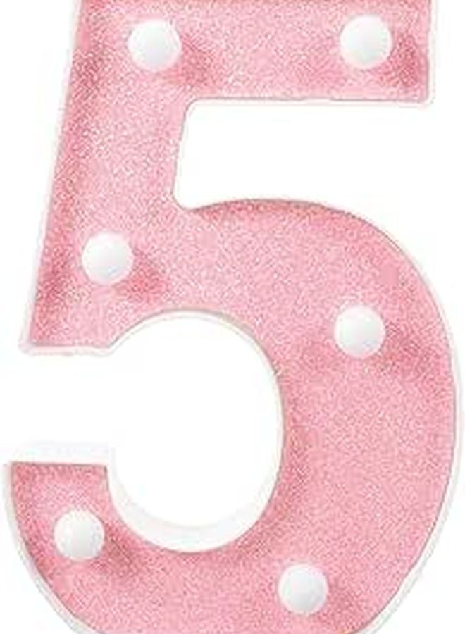 LED Number Lamp Birthday Night Light Home Decor Party Decoration Battery Powered - Image 1