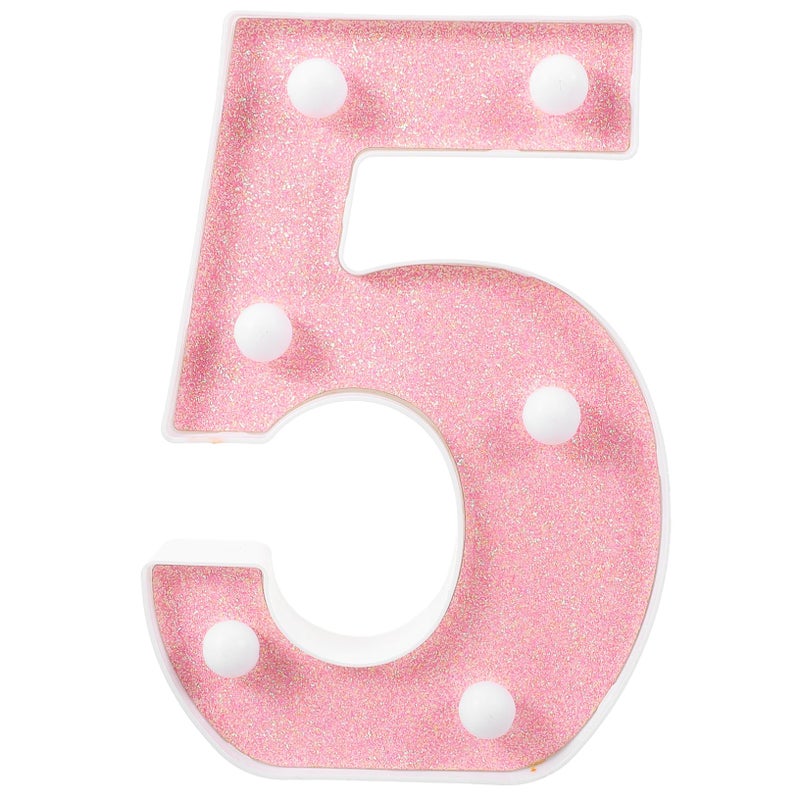 LED Number Lamp Birthday Night Light Home Decor Party Decoration Battery Powered - Image 2