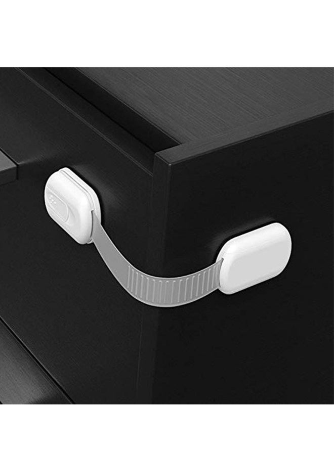 12 Pack Multi-Use Adhesive Straps Locks - Childproofing Baby Proofing Cabinet Latches for Drawers, Fridge, Dishwasher, Toilet Seat, Cupboard, Oven, Trash Can, No Drilling Required - Image 3