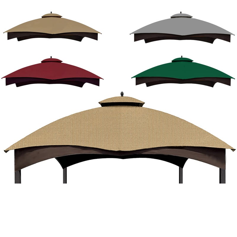 SCOCANOPY Beige Ripstop Replacement Top for Lowe's Allen Roth 10X12 Gazebo Model #GF-12S004B-1/ GF-12S004BTO - Image 1