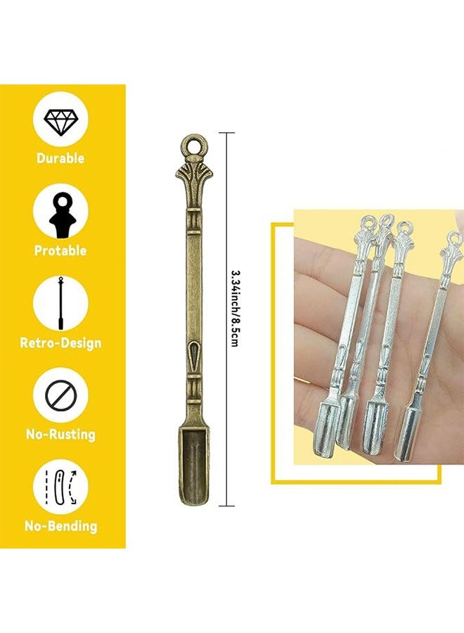 Happy D 8-piece set of mini spoons, colorful small metal spatula-shaped spoons, mini pendant spoons, can be used for necklaces, keychains, and decorative accessories - Image 3