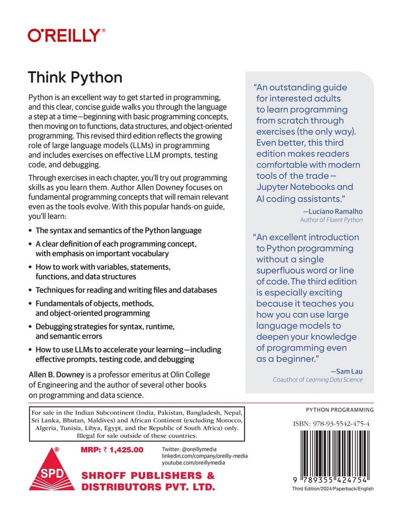 Think Python: How to Think Like a Computer Scientist, Third Edition (Grayscale Indian Edition) - Image 2