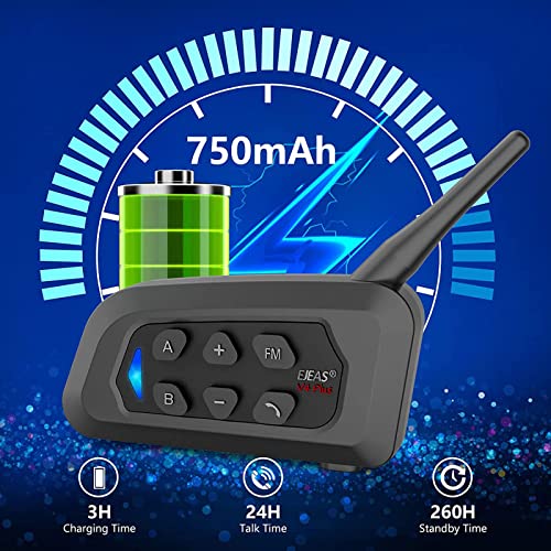 EJEAS V4C Plus Professional Football Intercom, Bluetooth 5.1 Headset with Noise Reduction/Waterproof/FM Radio/Armband for 4 Referees Group Communication (1PC) - Image 5