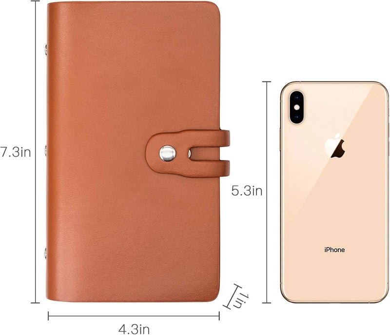 Padike RFID Credit Card Holder Business Card Organizer Business Card Holder, with 96 Card Slots Credit Card Protector for Managing Your Different Cards to Prevent Loss or Damage (Apricot) - Image 4