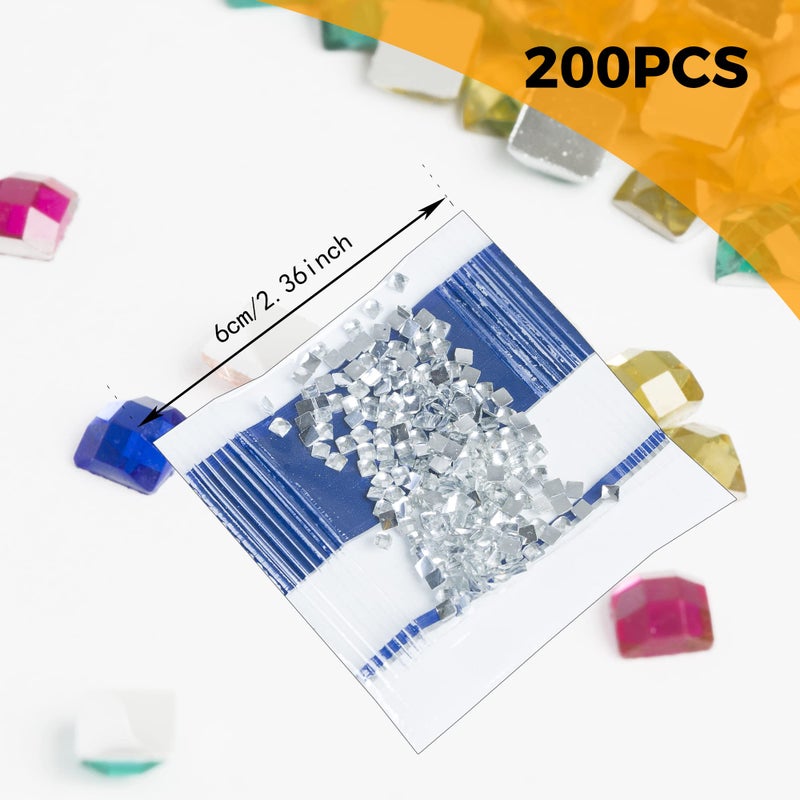Forever young Rhinestones Diamond Painting Beads, Diamond Bead Art Diamond Painting Drills, Diamond Painting Accessories, Diamond Art Accessories and Tools, Rhinestones for Makeup, 20 Colors Square Bead, 4000PCS - Image 3