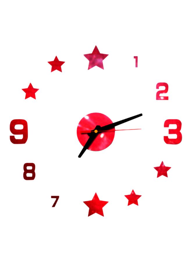 NIBEMINENT Star Themed Wall Clock Red 14x10x4cm - Image 1