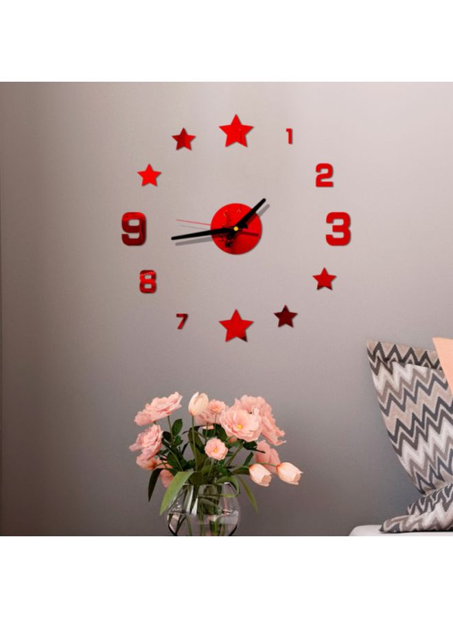 NIBEMINENT Star Themed Wall Clock Red 14x10x4cm - Image 2