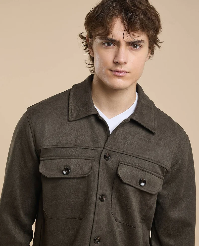R&b  Solid Jacket with Button Closure for Men | Best Price UAE
