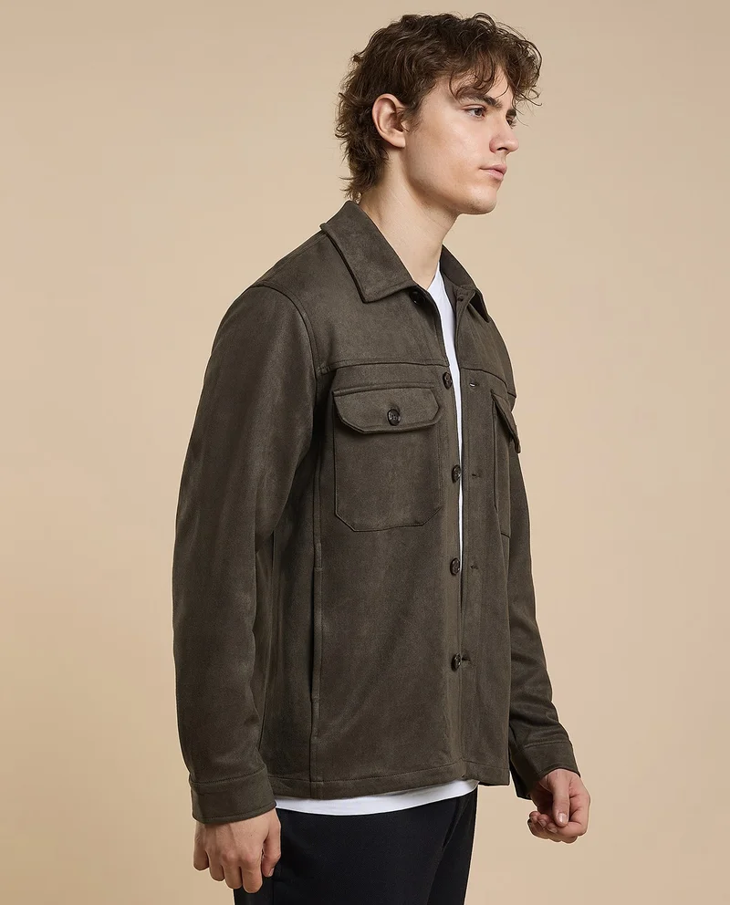R&b  Solid Jacket with Button Closure for Men | Best Price UAE