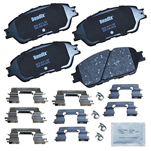 Bendix Priority1 CFC906 Ceramic Front Brake Pads for Lexus ES300 2003-2002, ES330 2006-2004, Toyota Avalon 2007-2005, Camry 2006-2005, Sienna 2010-2004, Solara 2008-2004, Tacoma 2015-2005 - Image 1