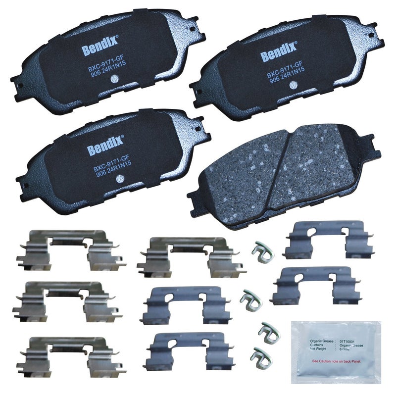 Bendix Priority1 CFC906 Ceramic Front Brake Pads for Lexus ES300 2003-2002, ES330 2006-2004, Toyota Avalon 2007-2005, Camry 2006-2005, Sienna 2010-2004, Solara 2008-2004, Tacoma 2015-2005 - Image 4