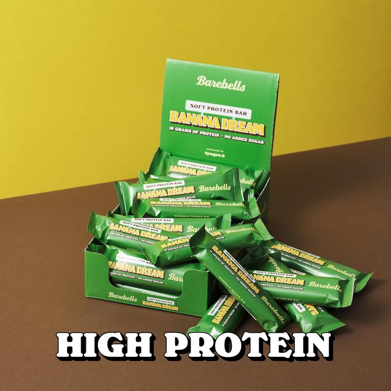 Barebells Protein Bars | 16g protein low carb chocolate bars | after workout low calorie snacks 12 x 55g (Soft Bars Banana Dream) - Image 4