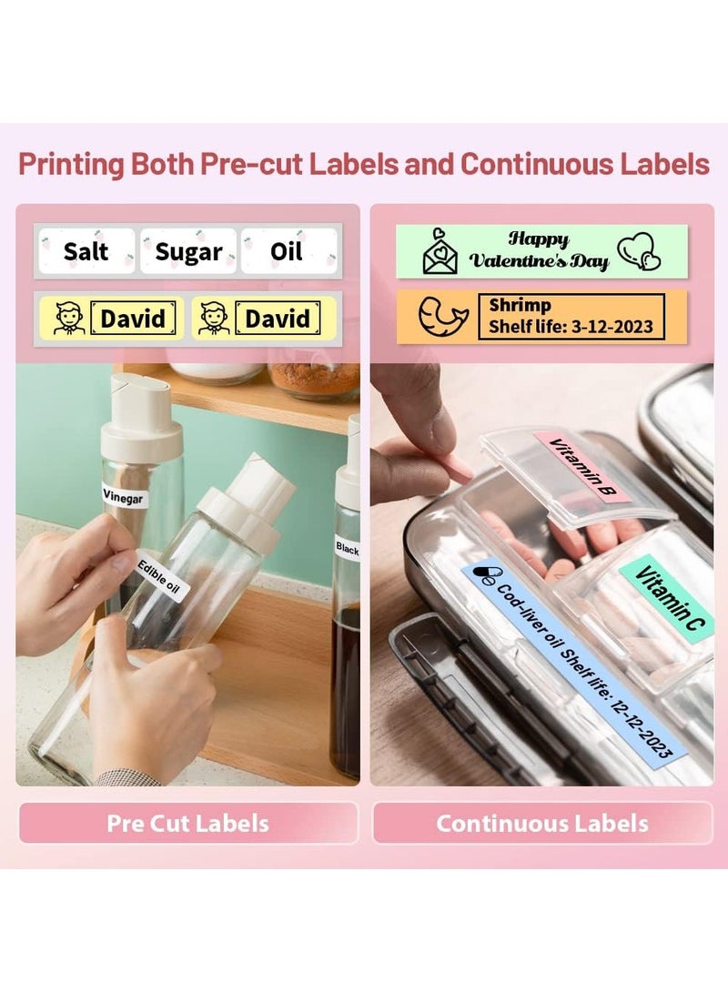 Label printer, portable handheld Bluetooth mini label printer, thermal label printer with a variety of templates for smartphones, ideal for children's school supplies and classroom supplies, easy to use - Image 5