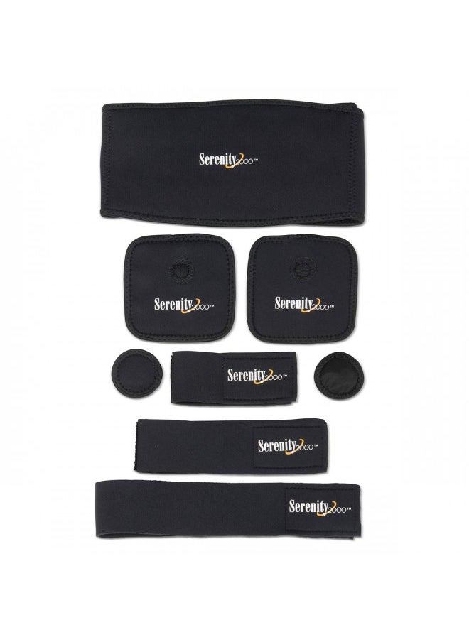 SERENITY2000 SERENITY2000 Full Body Magnetic Vitality Set for Pain Relief, Reduce Inflammation, Improve Circulation Eight-Piece Set (Small/Medium - waist up to 36") 