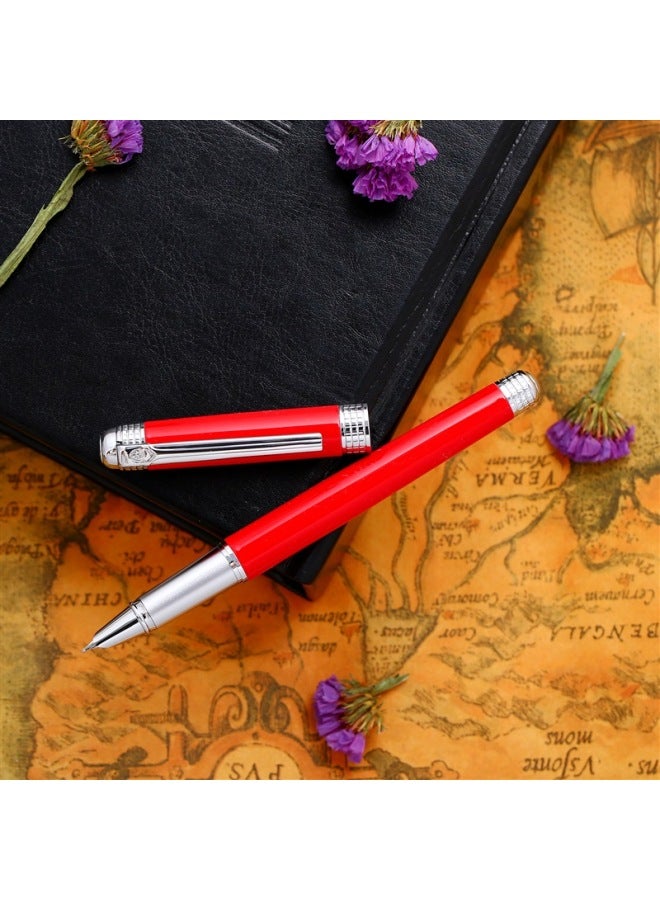 Pimio Pen Gift Set With Fountain Pen And Ink, Business Office Gift, Birthday Gift For Men And Women, Student Calligraphy Pen With Extra Fine 0.38Mm Tip T09 In Bright Red - Image 3