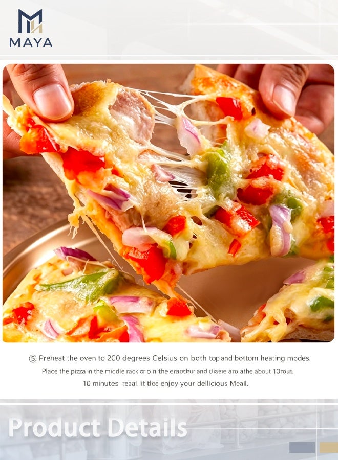 Maya 10 Inch Pizza-Pan Bakeware Carbon Steel Pizza-Plate Round Deep-Dish Pizza Pan Tray Mold Mould Baking Tools - Image 5