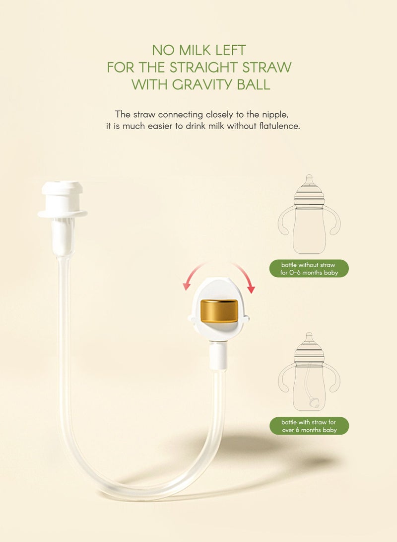 أيويبي زجاجات رضاعة اطفال خالية من مادة BPA مع مصاصة مرجحة 300 مل - اخضر - Image 5