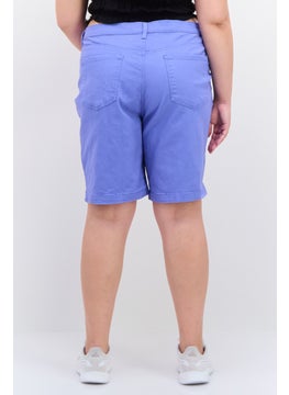 Gloria Vanderbilt Women Plus Size Plain Basic Short, Blue  - Image 3