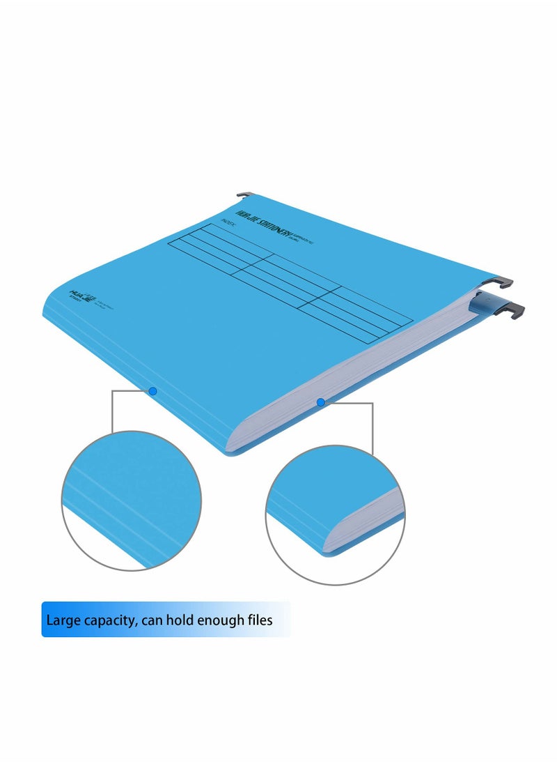 Generic - A4 Suspension Files, KASTWAVE Polypropylene Filing Cabinet Suspension Files with Tabs and Card Inserts for School Home Work Office Organization (12PCS Blue) - Image 1