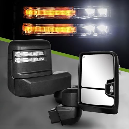 SIZIOM Towing Mirror for 2020-2024 Chevrolet Silverado/GMC Sierra 2500 Passenger/Right Side Textured Cover - Image 5