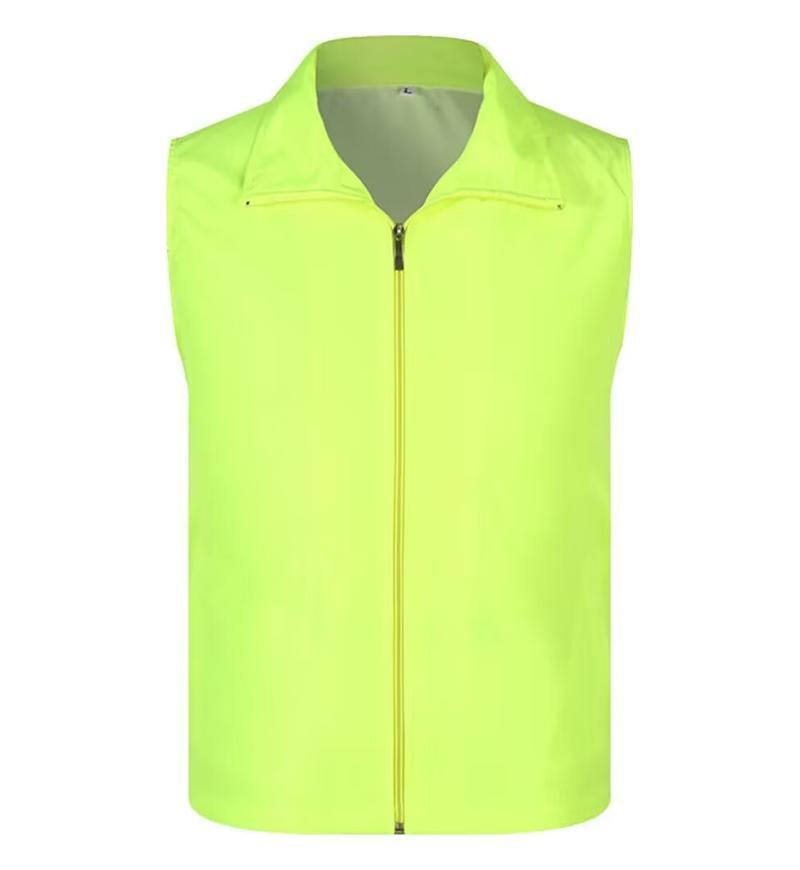 Volunteer Red Vest Custom Print logo Volunteer Work Clothes Party Member Vest Fishing Net Vest Advertising Wholesale Fluorescent green 