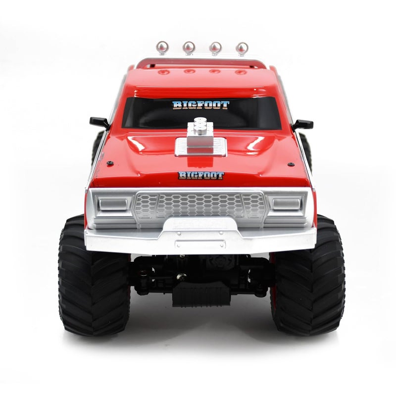 The Toys Home شاحنة الوحش أوكسي بيغ فوت 4x4 للطرق الوعرة، تحكم عن بعد 2.4GHz، دفع رباعي، حمراء، 36 سم، بطارية قابلة للشحن 3.7V، للأعمار 6 سنوات فما فوق - Image 3