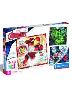 Clementoni Clementoni Puzzle Marvel Avengers 3x48 Pieces | Jigsaw Puzzle | Children's Puzzle | Preschool Learning Toys | Develops Problem Solving Skills | Made in Italy  - Image 1