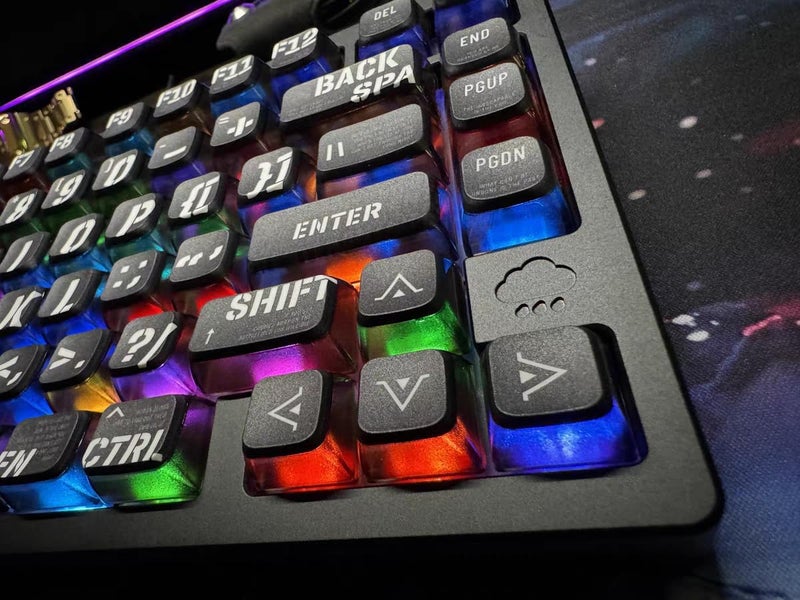 أغطية مفاتيح PBT بودنج، أغطية مفاتيح موضوع Raving، مجموعة أغطية مفاتيح 120 مفتاح بالتسامي، ملف ASA، أغطية مفاتيح مخصصة للوحة مفاتيح ميكانيكية لمفاتيح Cherry Gateron MX Switch (أسود) - Image 5