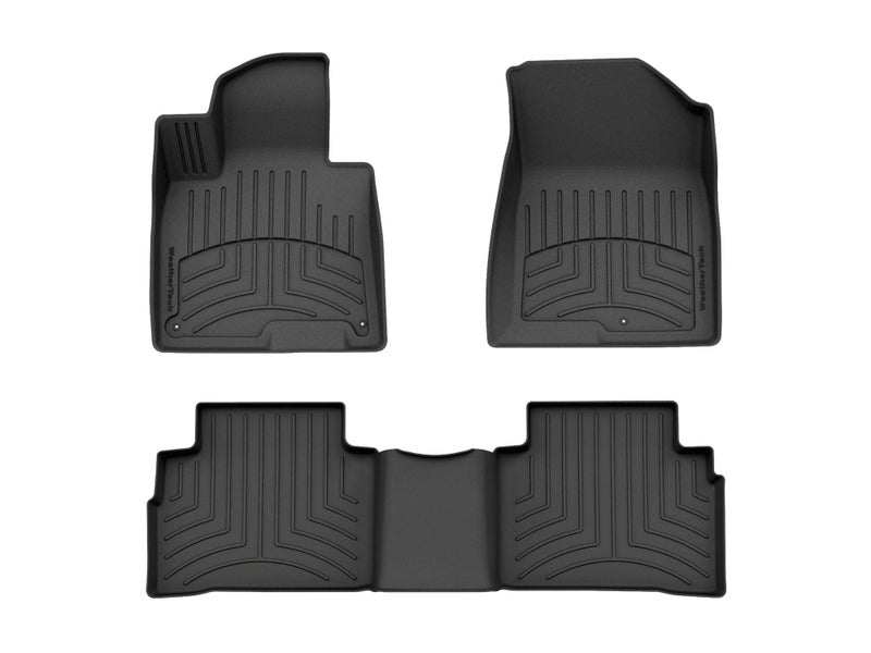 WeatherTech سجاد أرضي WeatherTech FloorLiner HP مخصص لسيارات كيا سبورتاج - الصف الأول والثاني (441732-1-2IM)، أسود - Image 1
