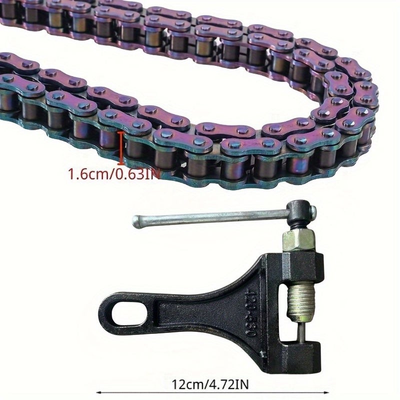 Orange 428H-33.81gal Motorcycle Chain 50-125cc ATV Dirt Bike Quad Pit - Image 2