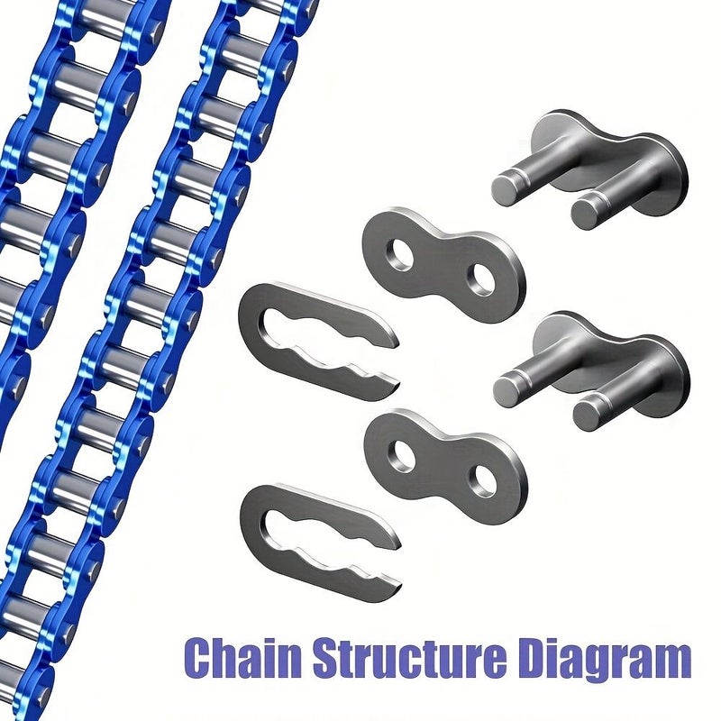 Orange 428H-33.81gal Motorcycle Chain 50-125cc ATV Dirt Bike Quad Pit - Image 4