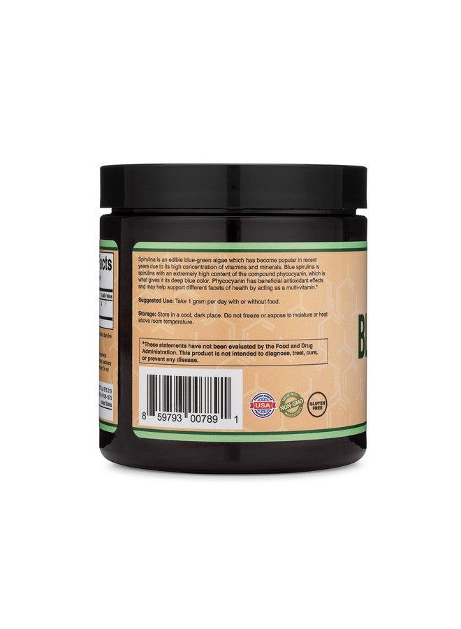 Double Wood Supplements مسحوق السبيرولينا الأزرق يحتوي على 35% من الفيكوسيانين، مسحوق غذائي خارق من الطحالب الخضراء المزرقة يمتزج مع العصائر والمشروبات البروتينية، تلوين غذائي طبيعي (إمدادات لمدة شهر) من شركة دوبل وود - Image 5