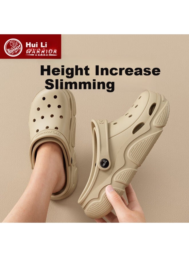 Pull Back Huili Women's Perforated Sandals, Spring And Summer Slippers, Non-slip Outdoor Beach Shoes With Comfortable Feel, Model 0338, Ivory White, Size 38 - Image 4