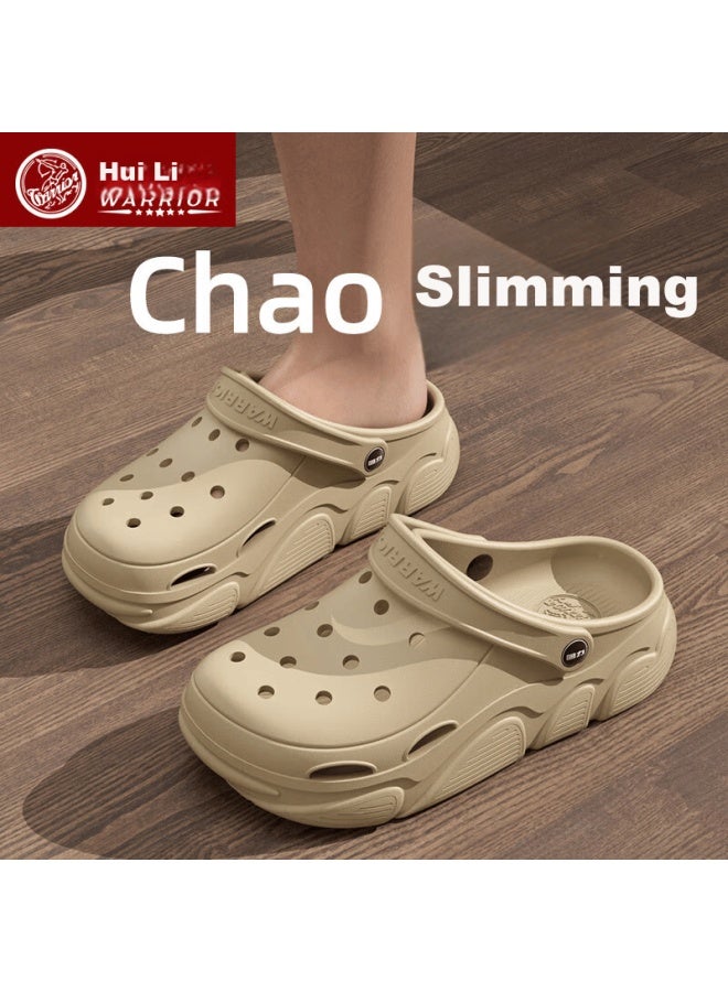 Pull Back Huili Women's Perforated Sandals, Spring And Summer Slippers, Non-slip Outdoor Beach Shoes With Comfortable Feel, Model 0338, Ivory White, Size 38 - Image 2