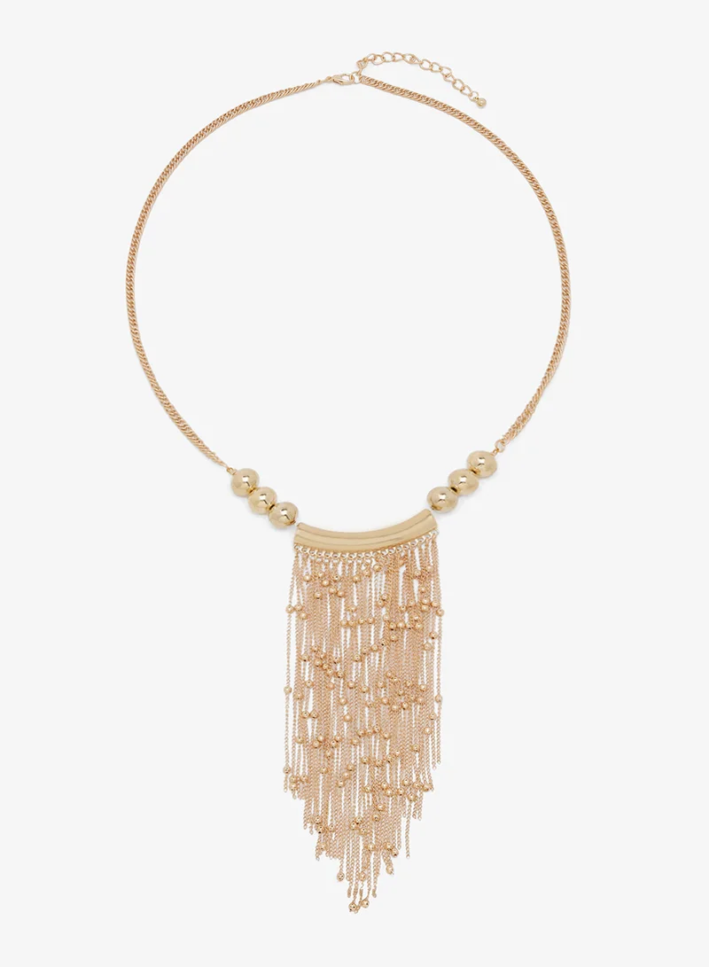 ايلا Gold Statement Drop Down Necklace