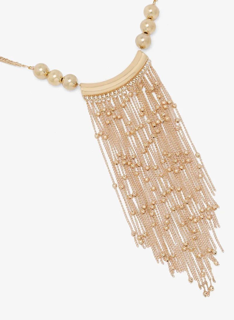 ايلا Gold Statement Drop Down Necklace