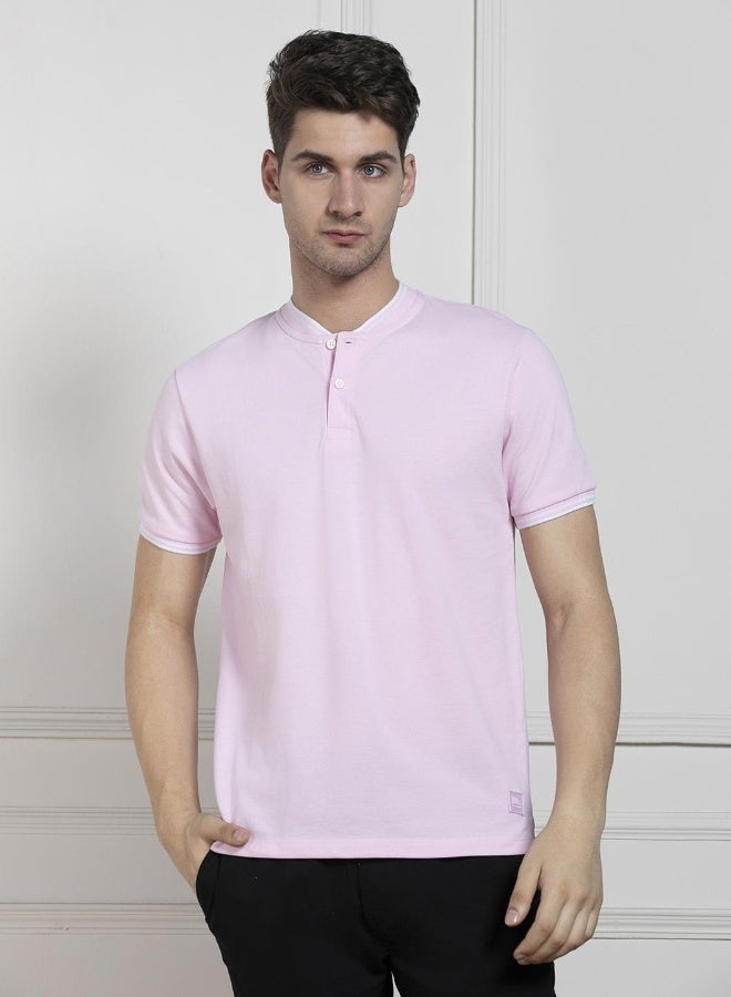 Dennis Lingo Regular Fit Pink Cotton T-Shirt – Trendy and Comfortable - Image 1