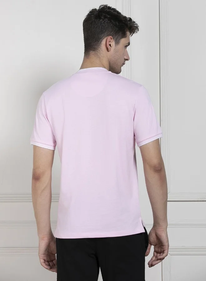 Dennis Lingo Regular Fit Pink Cotton T-Shirt – Trendy and Comfortable